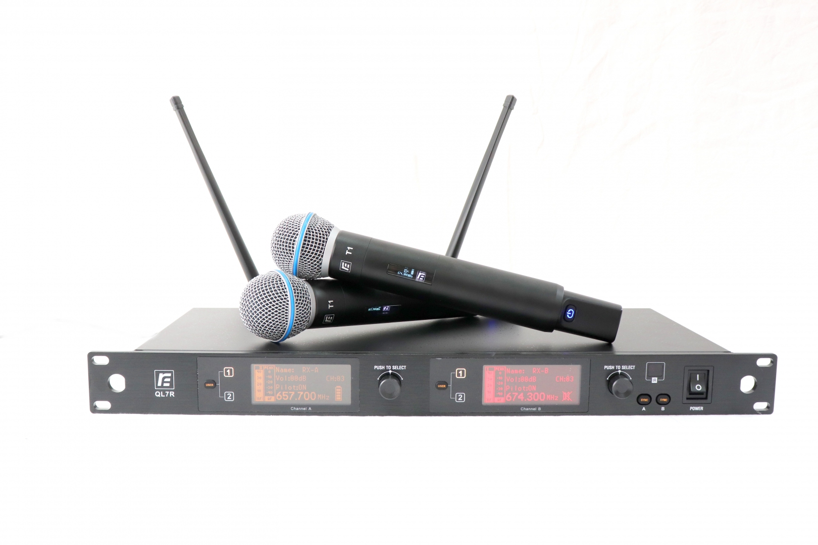 RFIntell QL7R/T1-B 720,500-754,000 МГц 2-канальная радиосистема с 2-мя ручными микрофонами в Череповце