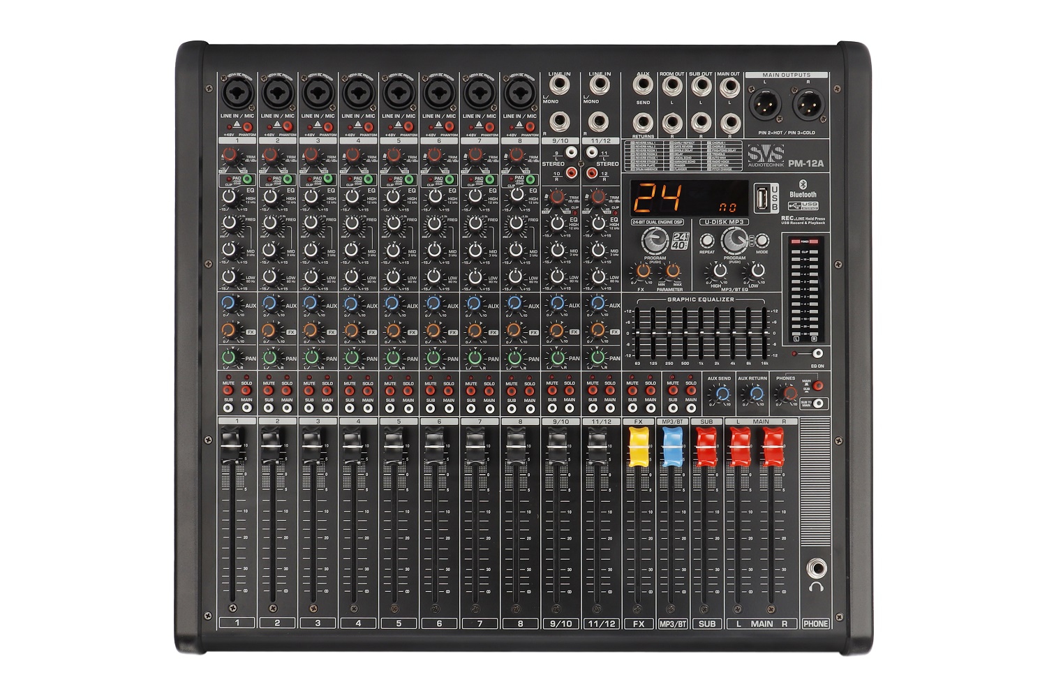 SVS Audiotechnik mixers PM-12A Активный аналоговый микшерный пульт, 12-канальный в Череповце